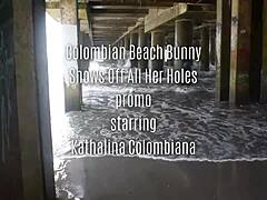 colombian beach bunny teases with all holes in solo promo 🐰🏖️