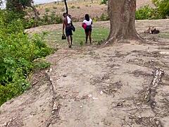 Adventure in the Forest with Chubby Big Tits Girlfriend