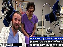 freshman endures intense mandatory hitachi orgasm from dominant nurse jackie banes