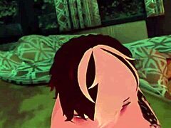 vrchat femboy gives a sloppy blowjob to my monster cock