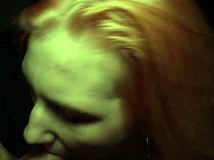 Shaved redhead moans during intimate entry