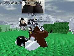 Cowgirls breeding in Roblox swordfight game with outdoor riding action.