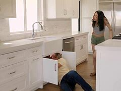 Lusty latina vanessa sky passionately bends over for older stud in doggystyle