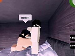 Big tits bouncing on monster cock in sex roblox scene