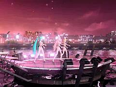 Hatsune miku rin luka in nude bunny costume