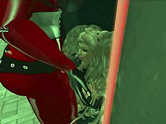 Shemale using girl in slut vendor in second life