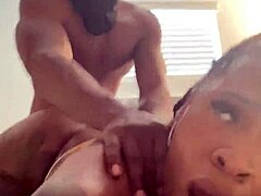 Does sexy busty ebony Marrijanee get oiled and fingered?