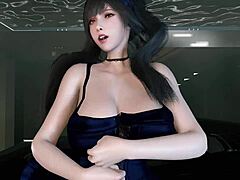 Tifa Lockhart performs a seductive nude dance in Final Fantasy