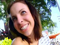 i saw this teenie do exciting foreplay to have a wild sex, bent over and fucked rough