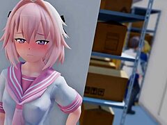 Astolfo cums after oral sex with big cock