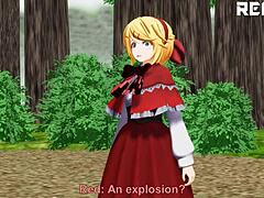 Giantess Red Riding Hood Visits in MMD Animation