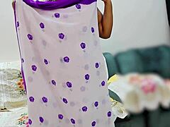 Indian Bhabhi Poses Elegantly In Saree