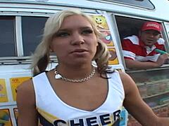 Teen Kacey Jordan Plays with Ice Cream in Mouth Before Ass Fucking