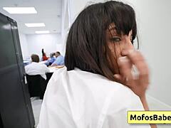 Slutty Office Milf Sucks Huge Dick