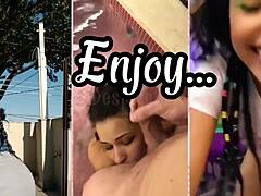 Latina Applies Cream To Soft Feet While Smoking