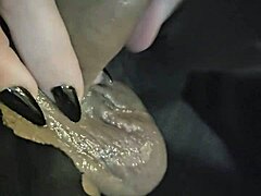 goth gives sensual blowjob swallows cum till she gags on it homemade brunette amateurs close-up