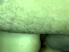 that latina slut tried anal for the first time standing up, i filled her ass with milk during workout