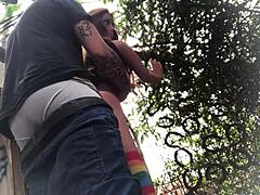 i fucked the redhead's ass in the yard with a toy