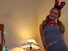 Petite Cute Girl Sucks Huge Dick with Love in Close-Up POV