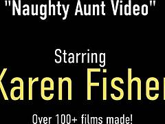 Gorgeous cougar karen fisher strokes and mouth fucks a lucky dick?