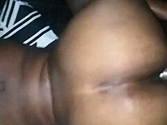 fucking my big booty ebony milf in doggystyle, her ass shaking hard