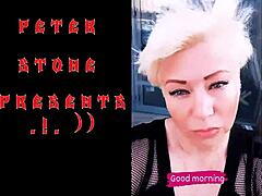 Aimee delivers deepthroat blowjob on cock with dirty talk and shaved pussy teasing.