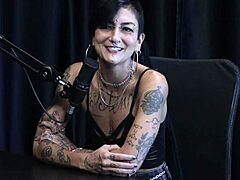 caroleta roots prefers dominating with big cock desires in gang bang with eight men from her video with mário on sheer red