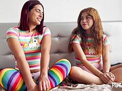 young latinas marina gold and rosie cage fuck and swallow torbe's leche in putalocura group scene