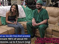 Watch Doctor Tampa explore sounding Aria Nicole's urethra in this intense closeup hospital scene!