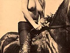 vintage taboo beaver in bent over pose