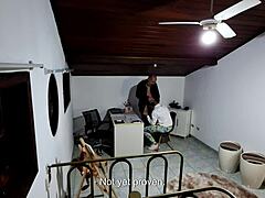 Student heads to teacher's office for a test but ends up seduced into passionate sex on desk.