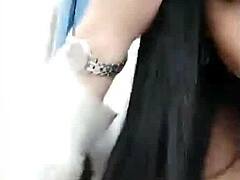 Wild Chinese Anchor Seduces Two Farmers for Stocking Threesome and Self-Pleasure!