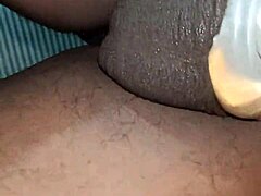 Indian boy contrasts gentle play by fucking hard toys deep into small tits pussy