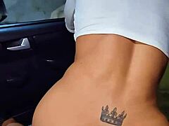 Subtly hinting at interracial blowjob and doggystyle sex with Brazilian milf friend in public car ride