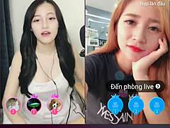 two cute girls go live on uplive, chatting casually and showing off their sexy korean vibes in webcam session