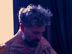 Curvy Latina gives footjob with toes on big clit.