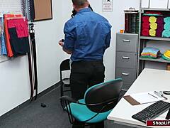 In the office, this petite black woman faced consequences for stealing - she ended up deepthroating and getting fucked hard by a monster cock in interracial reality