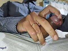 Malik Drago9's BIG DICK gets VERY HORNY at work, JERKING OFF and CUMMING a lot in solo anal play