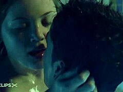 Celebrity girl finishes swimming lessons in high definition