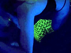 Cheetah adora strips in clear stripper shoes and miami booty dress on the tour bus