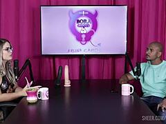 Oh man, I Lucas Ferraz am on Bora Cast with Bruna Carlos - part 1, watchin' on Sheer Red, feelin' all excited.