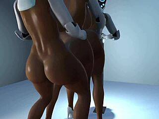 3 Futanari Robots in Wild Anal Train Action!
