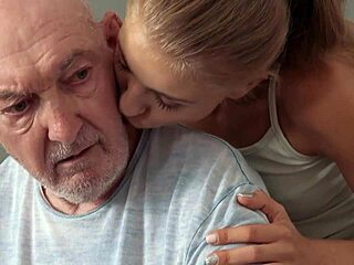 Old man pumzies skinny teen deepthroat