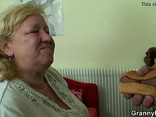 Busty 70-Year-Old Granny’s Naughty Cock Taste