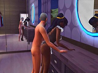 old man bangs hot maid in sims hentai