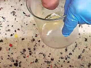 What's in that lab glass full of piss?
