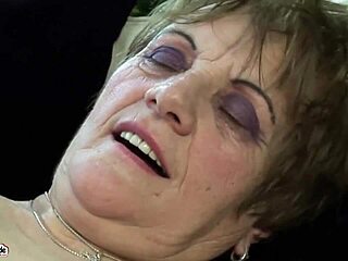 curvy 78-year-old grandma fucked hard in stockings