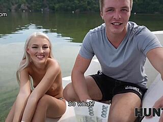 Ever seen a blonde teen fucked on a boat for cash?