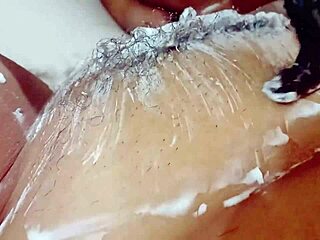 bold pov of chubby mexican milf's hairy panocha shave