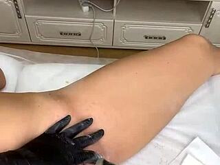Blonde's Teasing Bikini Wax Session